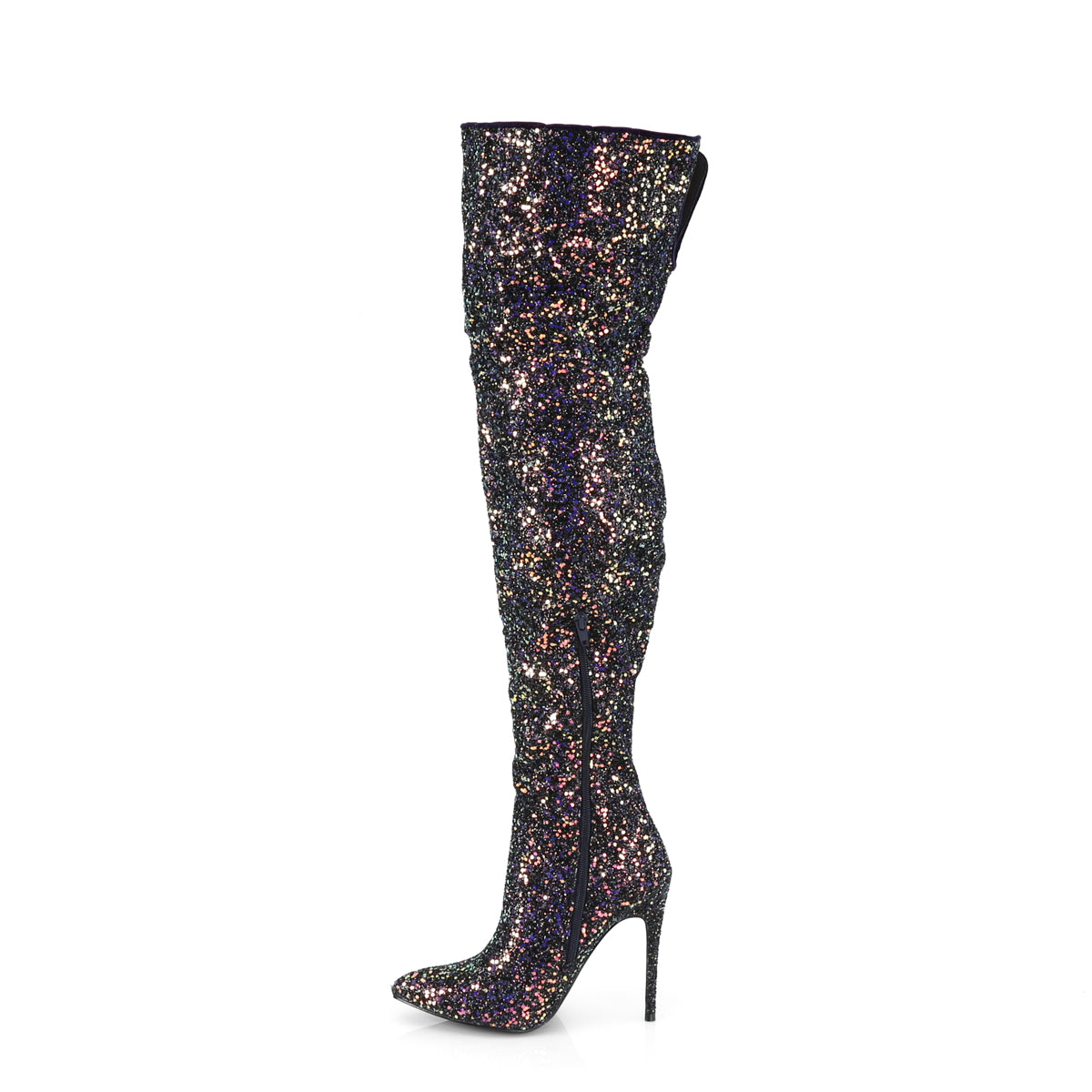 【PLEASER】COURTLY-3015 シングルソールシューズ Blk Multi Glitter【取寄】