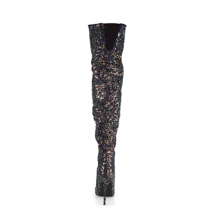 【PLEASER】COURTLY-3015 シングルソールシューズ Blk Multi Glitter【取寄】