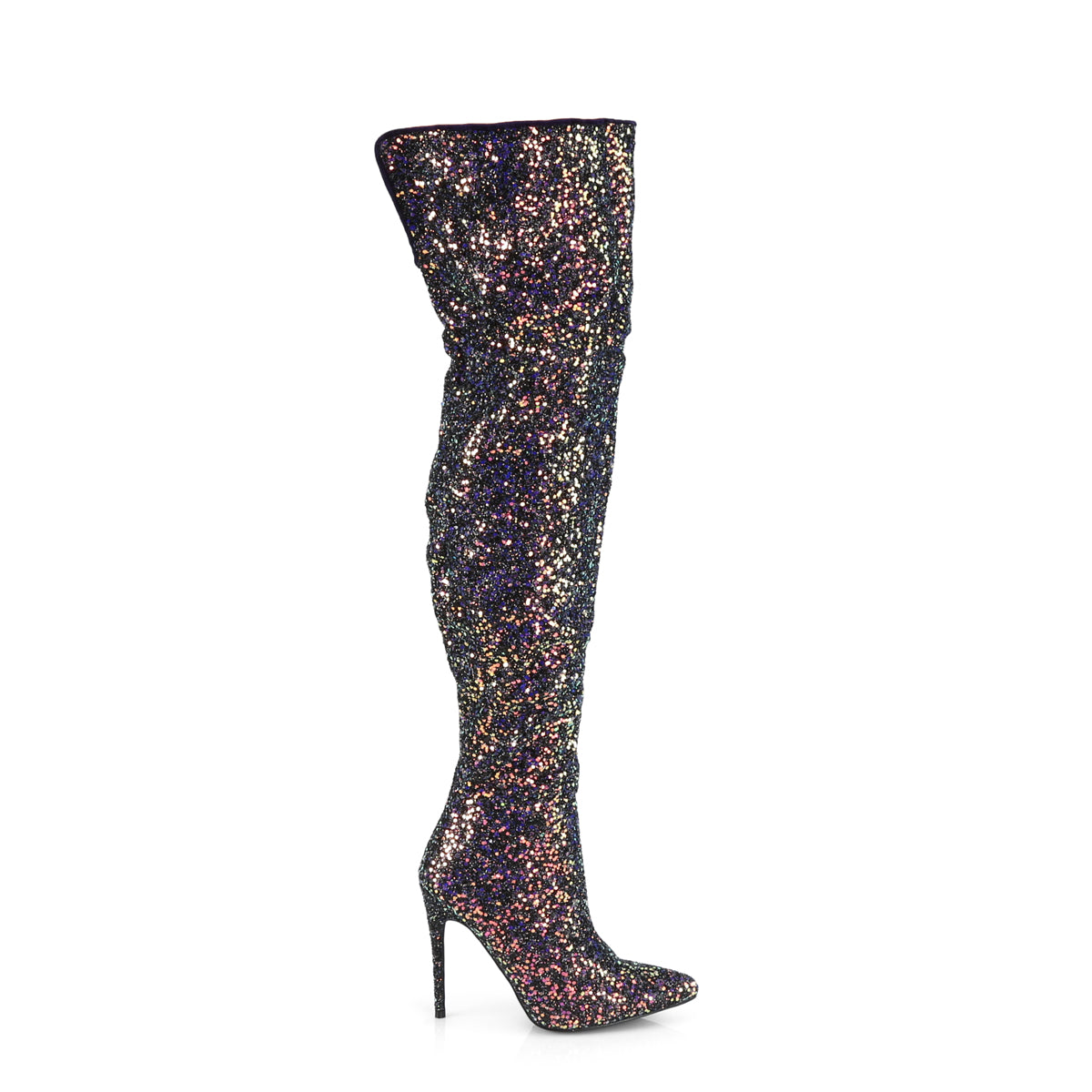 【PLEASER】COURTLY-3015 シングルソールシューズ Blk Multi Glitter【取寄】