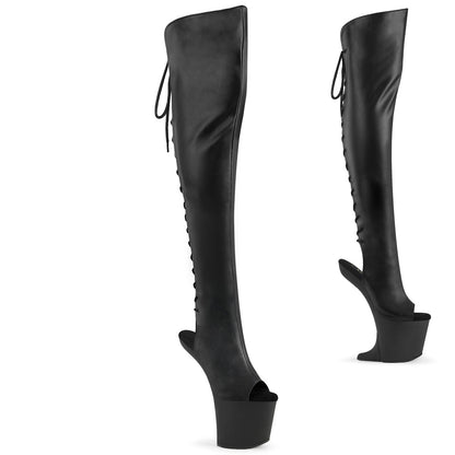 【PLEASER】CRAZE-3019 シューズ Blk Faux Leather/Blk Matte【取寄】