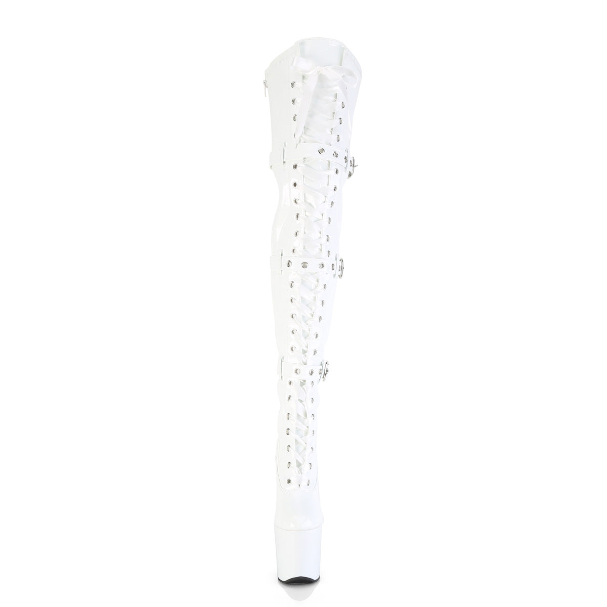 【PLEASER】CRAZE-3028 シューズ Wht Str. Pat/Wht【取寄】