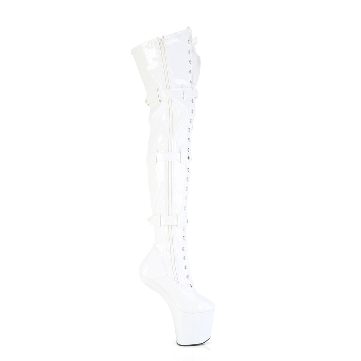 【PLEASER】CRAZE-3028 シューズ Wht Str. Pat/Wht【取寄】