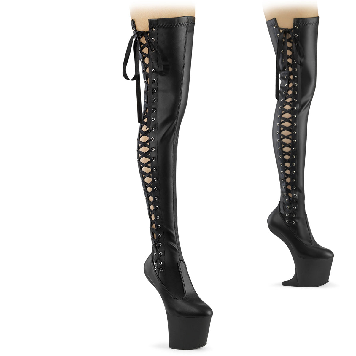 【PLEASER】CRAZE-3050 シューズ Blk Str. Faux Leather/Blk Matte【取寄】
