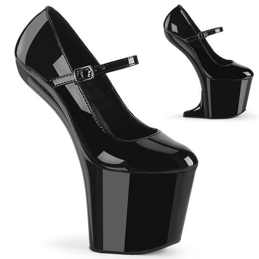 【PLEASER】CRAZE-880 プラットフォームシューズ Blk Pat/Blk【取寄】