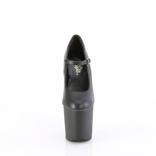 【PLEASER】CRAZE-880 プラットフォームシューズ Blk Faux Leather/Blk Matte【取寄】