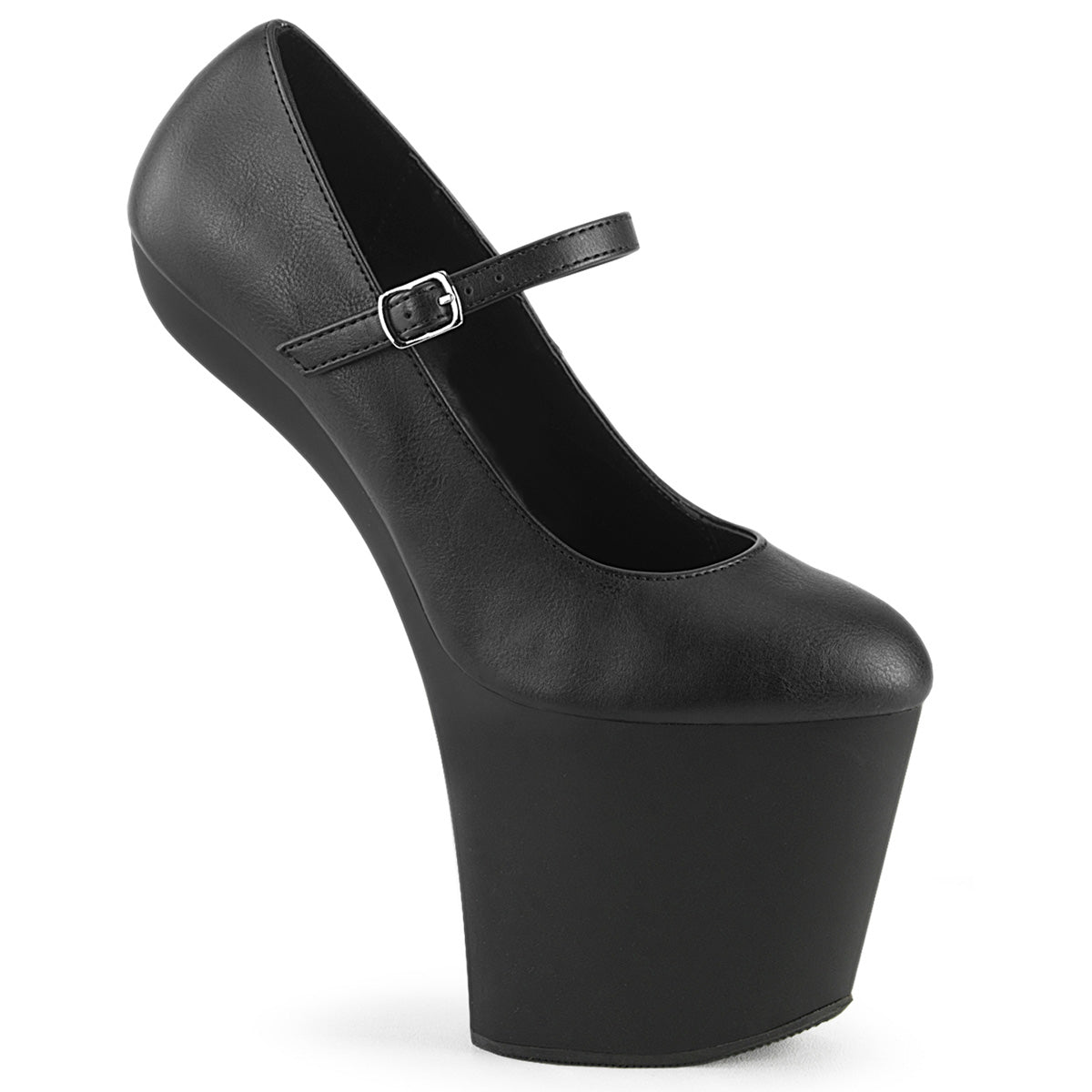 【PLEASER】CRAZE-880 シューズ Blk Faux Leather/Blk Matte【取寄】