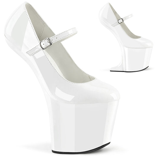 【PLEASER】CRAZE-880 プラットフォームシューズ Wht Pat/Wht【取寄】