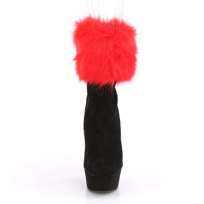 【PLEASER】DELIGHT-1000 シューズ Blk Faux Suede/Blk Faux Suede【取寄】