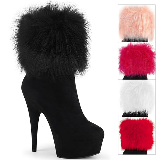 【PLEASER】DELIGHT-1000 プラットフォームシューズ Blk Faux Suede/Blk Faux Suede【取寄】