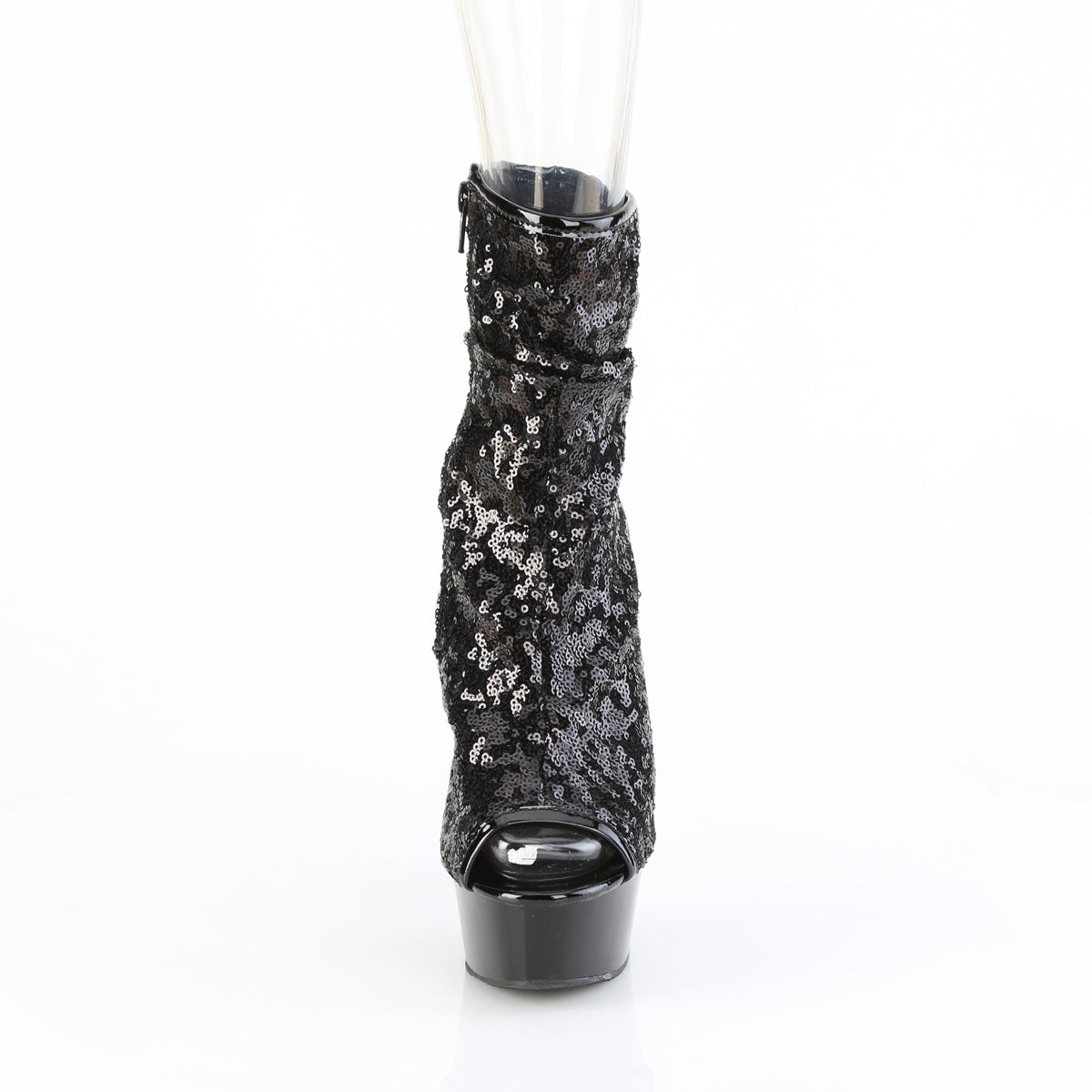 【PLEASER】DELIGHT-1008SQ シューズ Blk Sequins/Blk Matte【取寄】