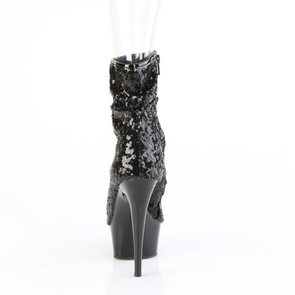 【PLEASER】DELIGHT-1008SQ シューズ Blk Sequins/Blk Matte【取寄】