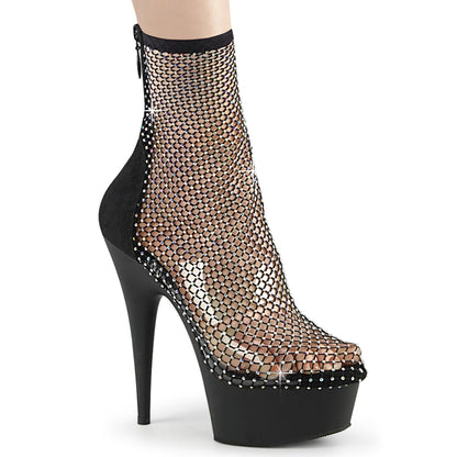 【PLEASER】DELIGHT-1009 シューズ Blk Faux Suede-RS Mesh/Blk Matte【取寄】