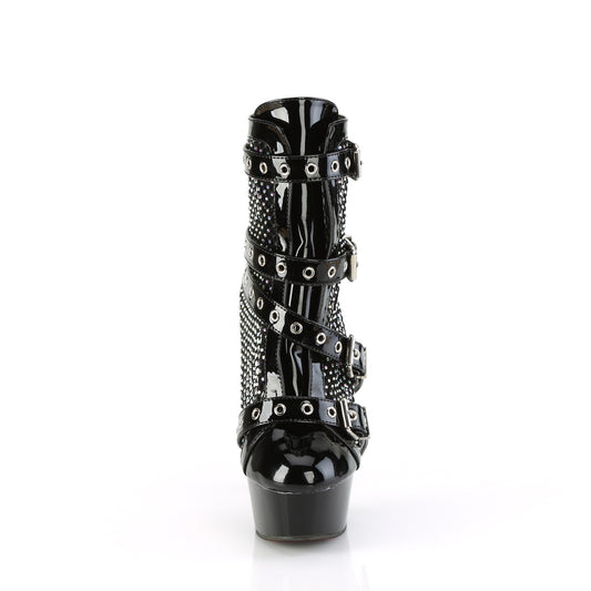 【PLEASER】DELIGHT-1013RM プラットフォームシューズ Blk Pat-RS Mesh/Blk【取寄】