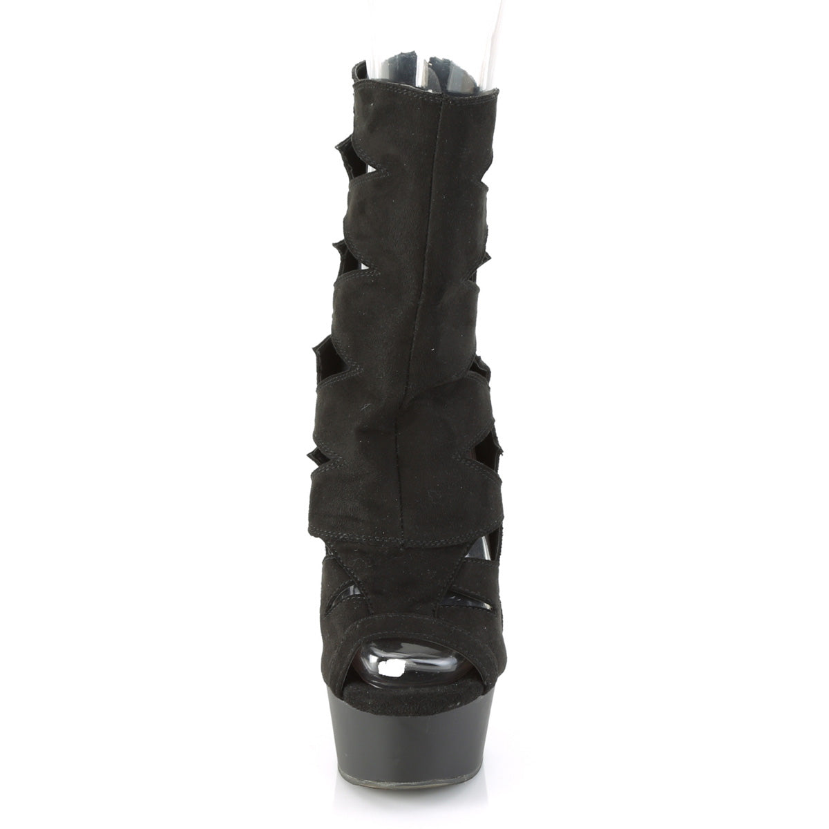 【PLEASER】DELIGHT-1014 シューズ Blk Faux Suede/Blk Matte【取寄】