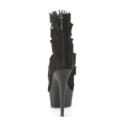 【PLEASER】DELIGHT-1014 シューズ Blk Faux Suede/Blk Matte【取寄】