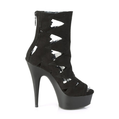 【PLEASER】DELIGHT-1014 シューズ Blk Faux Suede/Blk Matte【取寄】