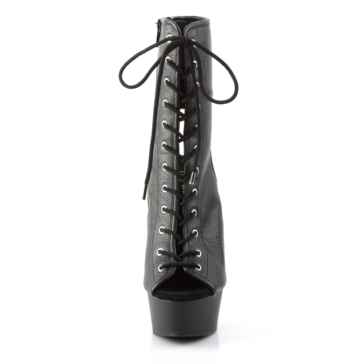 【PLEASER】DELIGHT-1016 シューズ Blk Faux Leather/Blk Matte【取寄】
