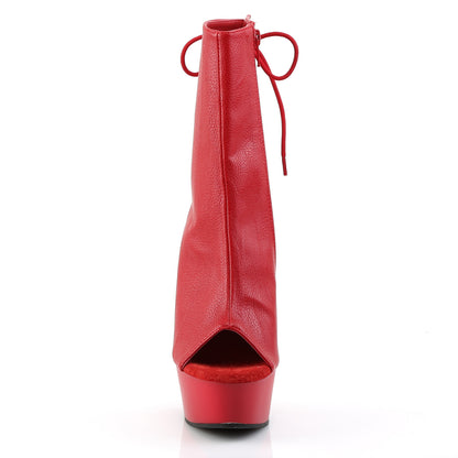 【PLEASER】DELIGHT-1018 シューズ Red Faux Leather/Red【取寄】