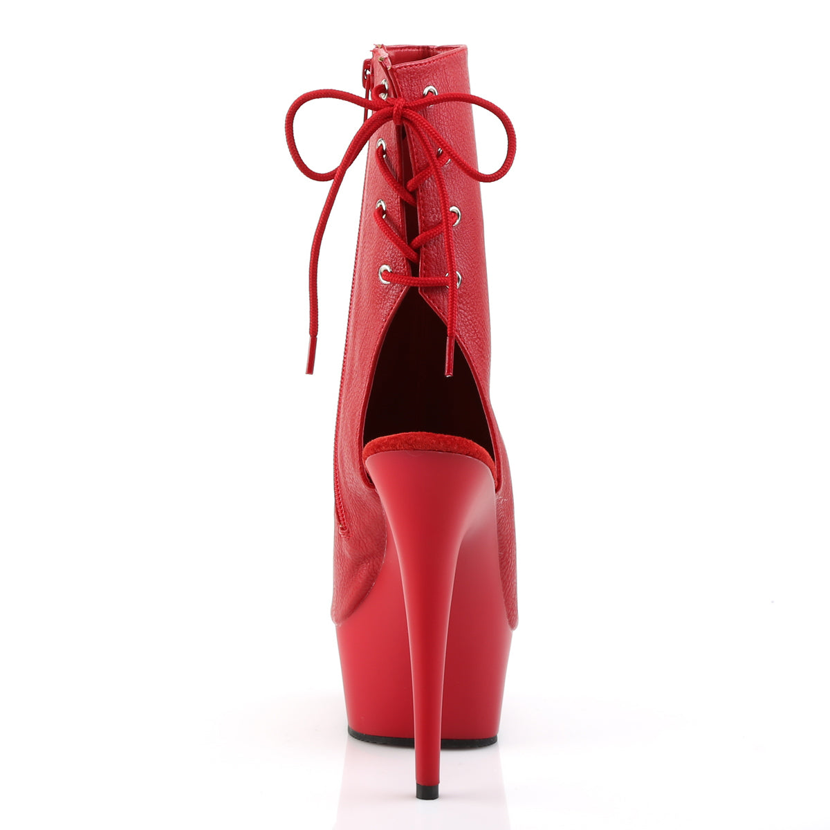 【PLEASER】DELIGHT-1018 シューズ Red Faux Leather/Red【取寄】