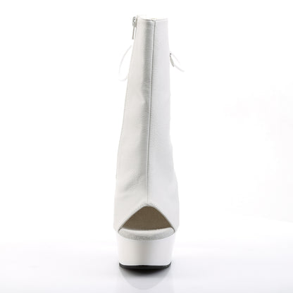 【PLEASER】DELIGHT-1018 シューズ Wht Faux Leather/Wht【取寄】