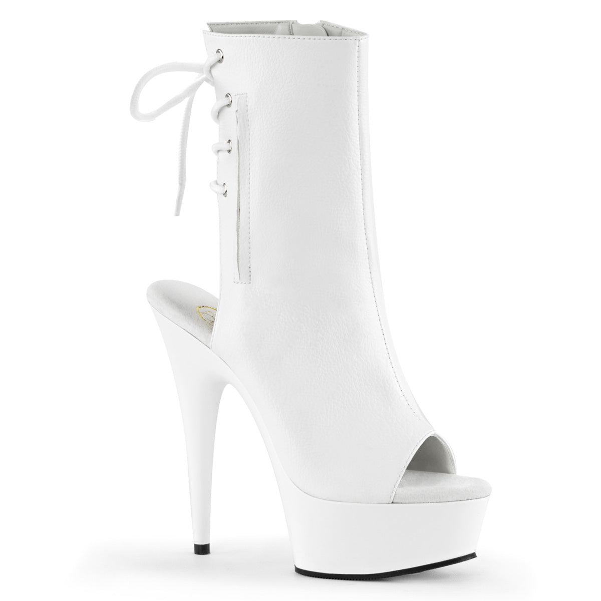【PLEASER】DELIGHT-1018 シューズ Wht Faux Leather/Wht【取寄】