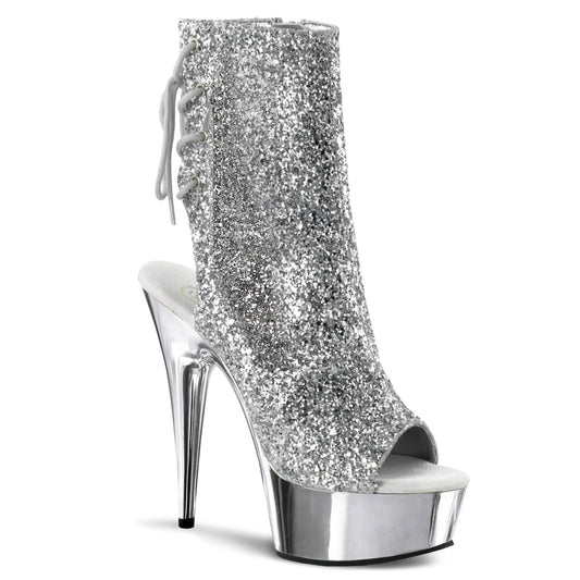 【PLEASER】DELIGHT-1018G プラットフォームシューズ Slv Gltr/Slv Chrome【取寄】