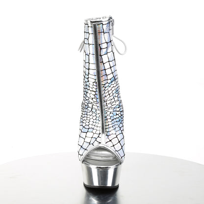 【PLEASER】DELIGHT-1018HG シューズ Slv Hologram Ostrich Pu/Slv Chrome【取寄】