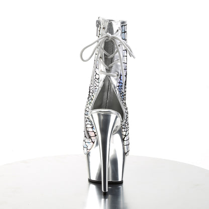 【PLEASER】DELIGHT-1018HG シューズ Slv Hologram Ostrich Pu/Slv Chrome【取寄】