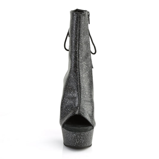 【PLEASER】DELIGHT-1018MMG プラットフォームシューズ Blk Faux Leather/Blk Matte【取寄】