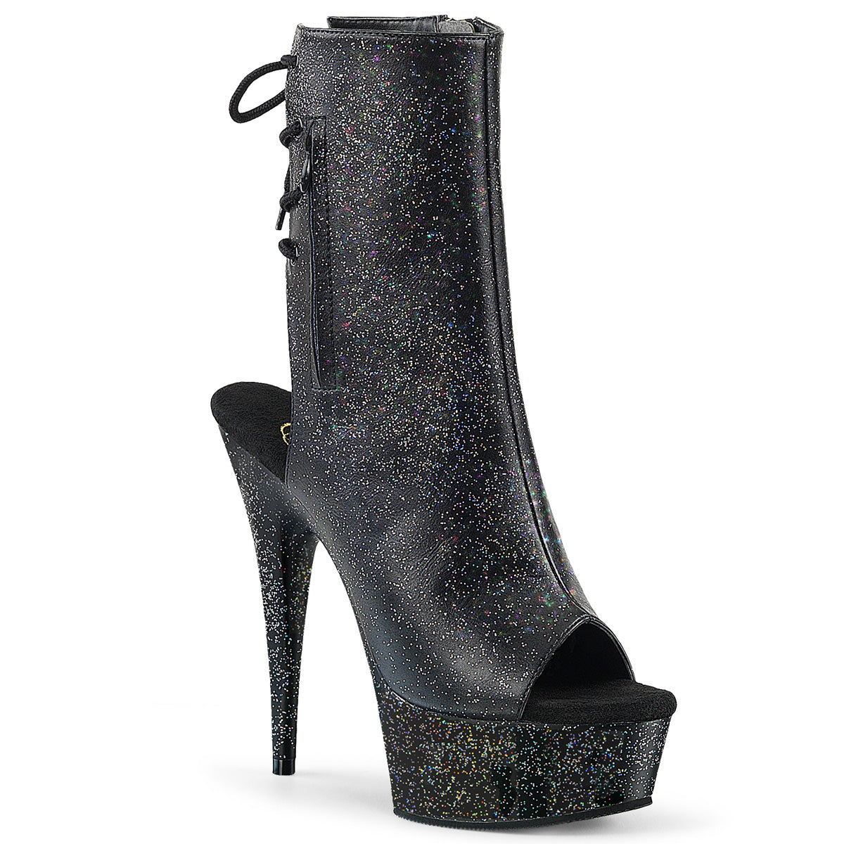 【PLEASER】DELIGHT-1018MMG シューズ Blk Faux Leather/Blk Matte【取寄】
