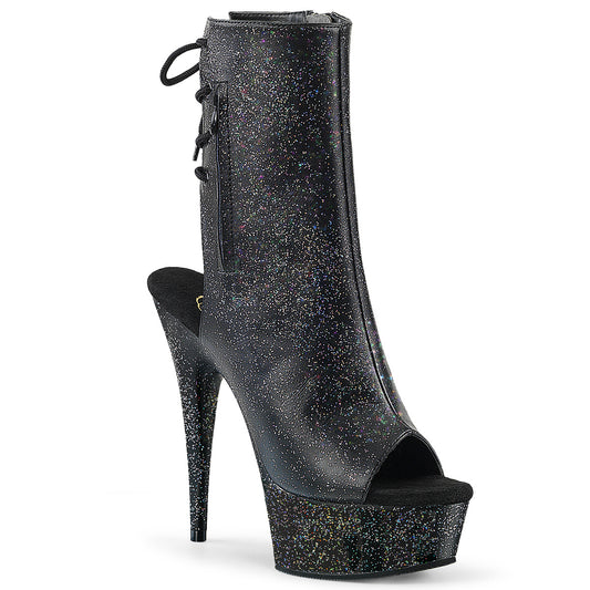 【PLEASER】DELIGHT-1018MMG プラットフォームシューズ Blk Faux Leather/Blk Matte【取寄】