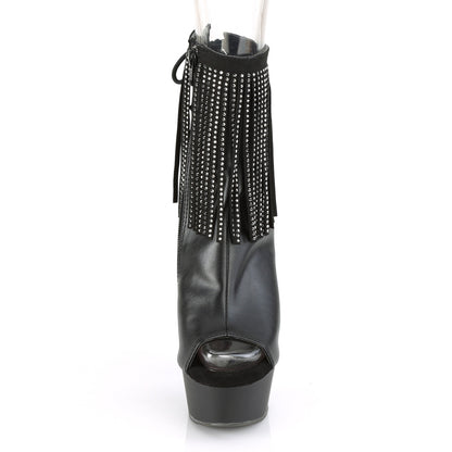 【PLEASER】DELIGHT-1018RSF シューズ Blk Faux Leather/Blk Matte【取寄】