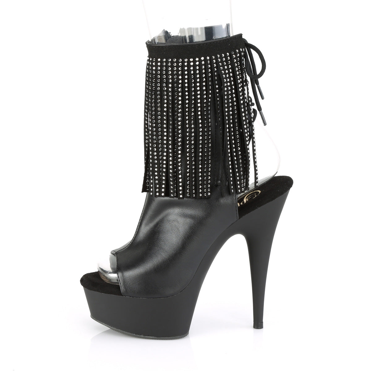 【PLEASER】DELIGHT-1018RSF シューズ Blk Faux Leather/Blk Matte【取寄】
