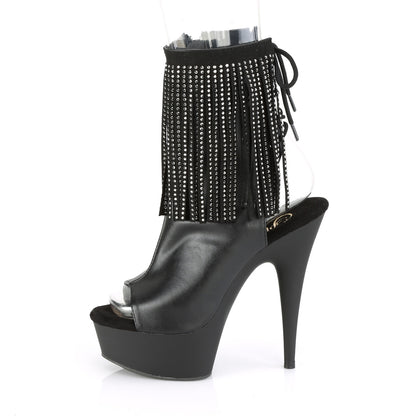 【PLEASER】DELIGHT-1018RSF シューズ Blk Faux Leather/Blk Matte【取寄】