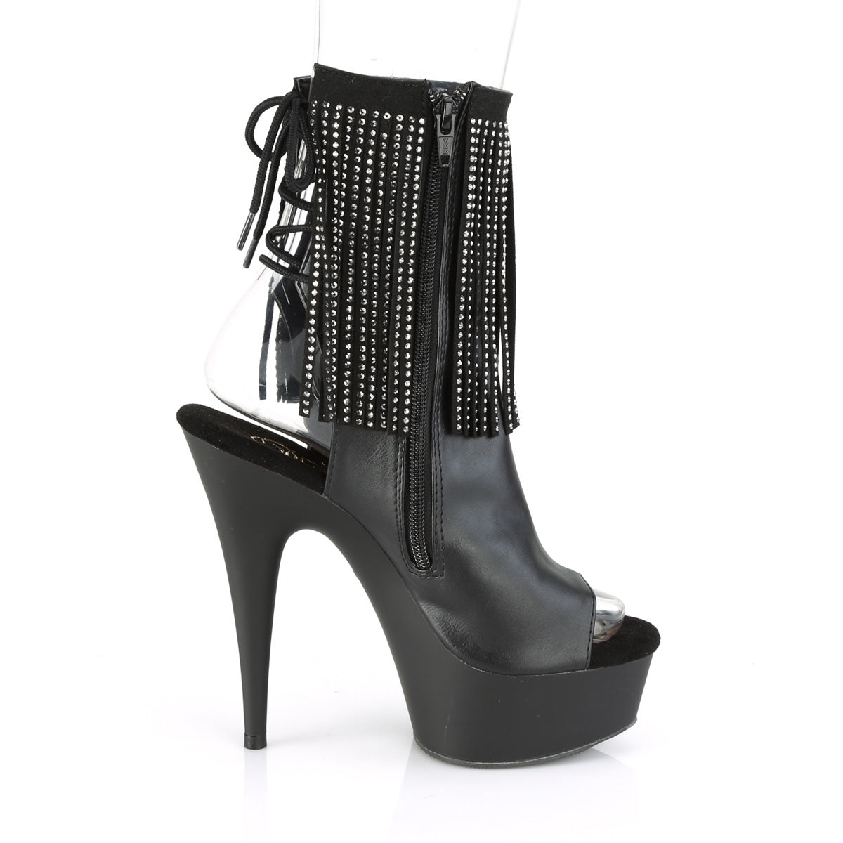 【PLEASER】DELIGHT-1018RSF シューズ Blk Faux Leather/Blk Matte【取寄】