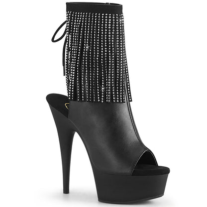 【PLEASER】DELIGHT-1018RSF シューズ Blk Faux Leather/Blk Matte【取寄】