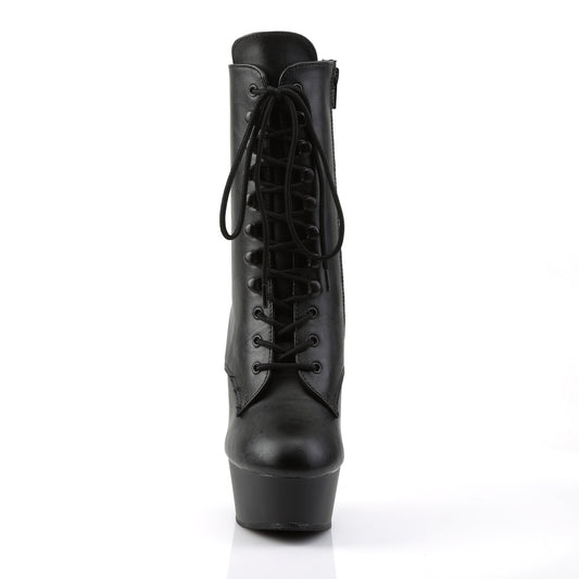【PLEASER】DELIGHT-1020 プラットフォームシューズ Blk Faux Leather/Blk Matte【取寄】