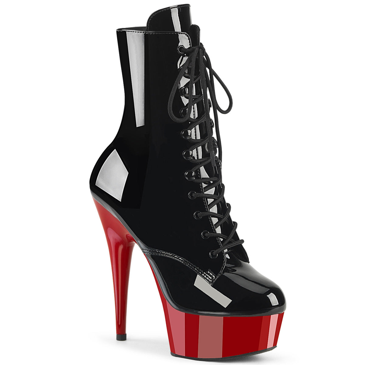 【PLEASER】DELIGHT-1020 シューズ Blk Pat/Red【取寄】