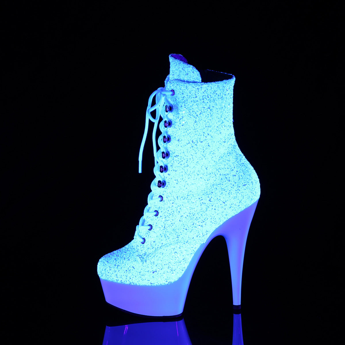 【PLEASER】DELIGHT-1020LG シューズ Neon Wht Multi Glitter/Neon Wht【取寄】