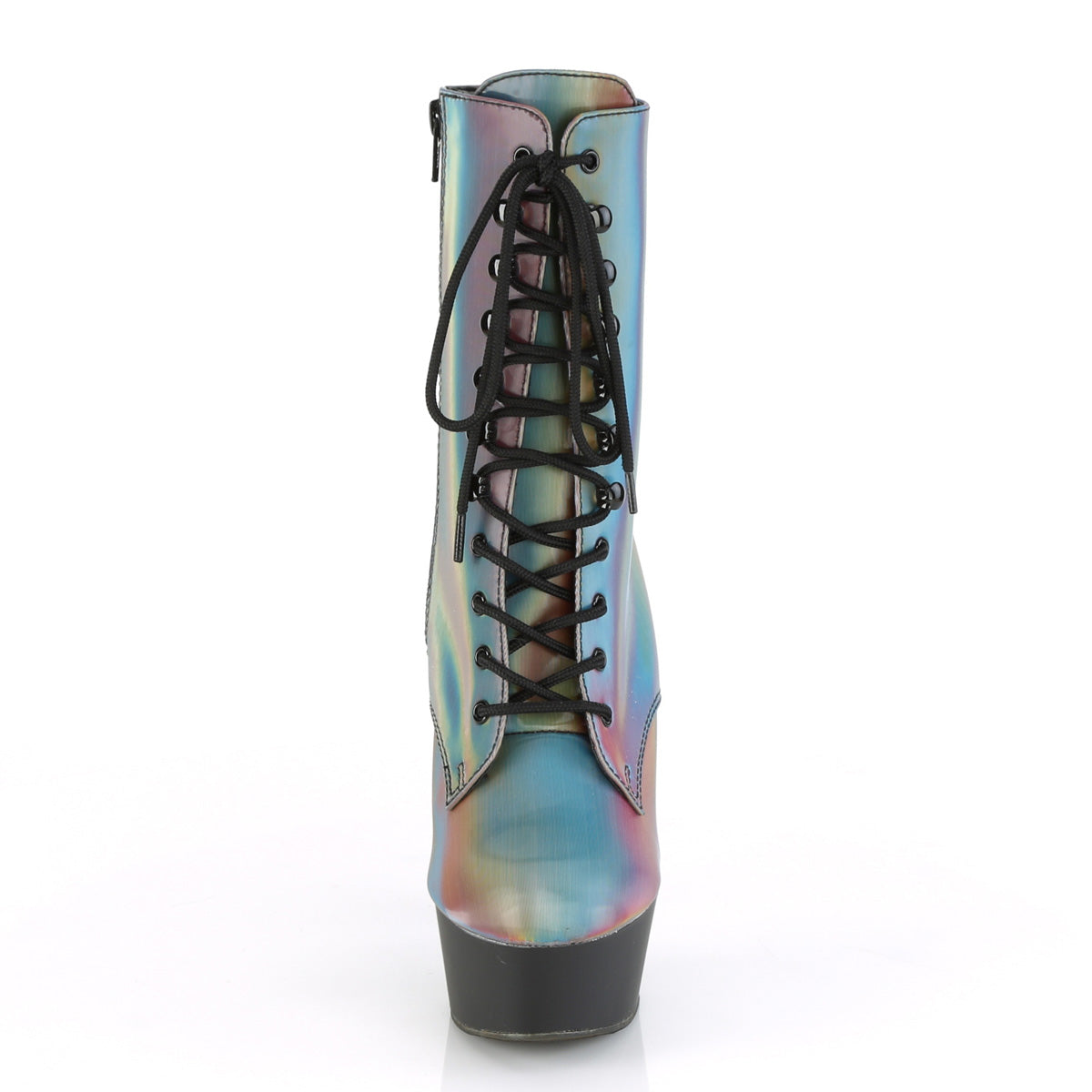 【PLEASER】DELIGHT-1020REFL シューズ Rainbow Reflective/Blk Matte【取寄】