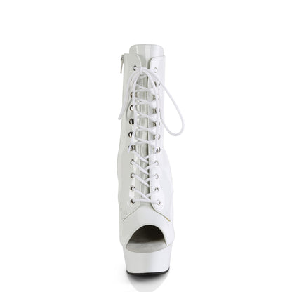 【PLEASER】DELIGHT-1021 シューズ Wht Pat/Wht【取寄】