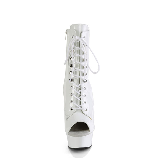 【PLEASER】DELIGHT-1021 プラットフォームシューズ Wht Pat/Wht【取寄】