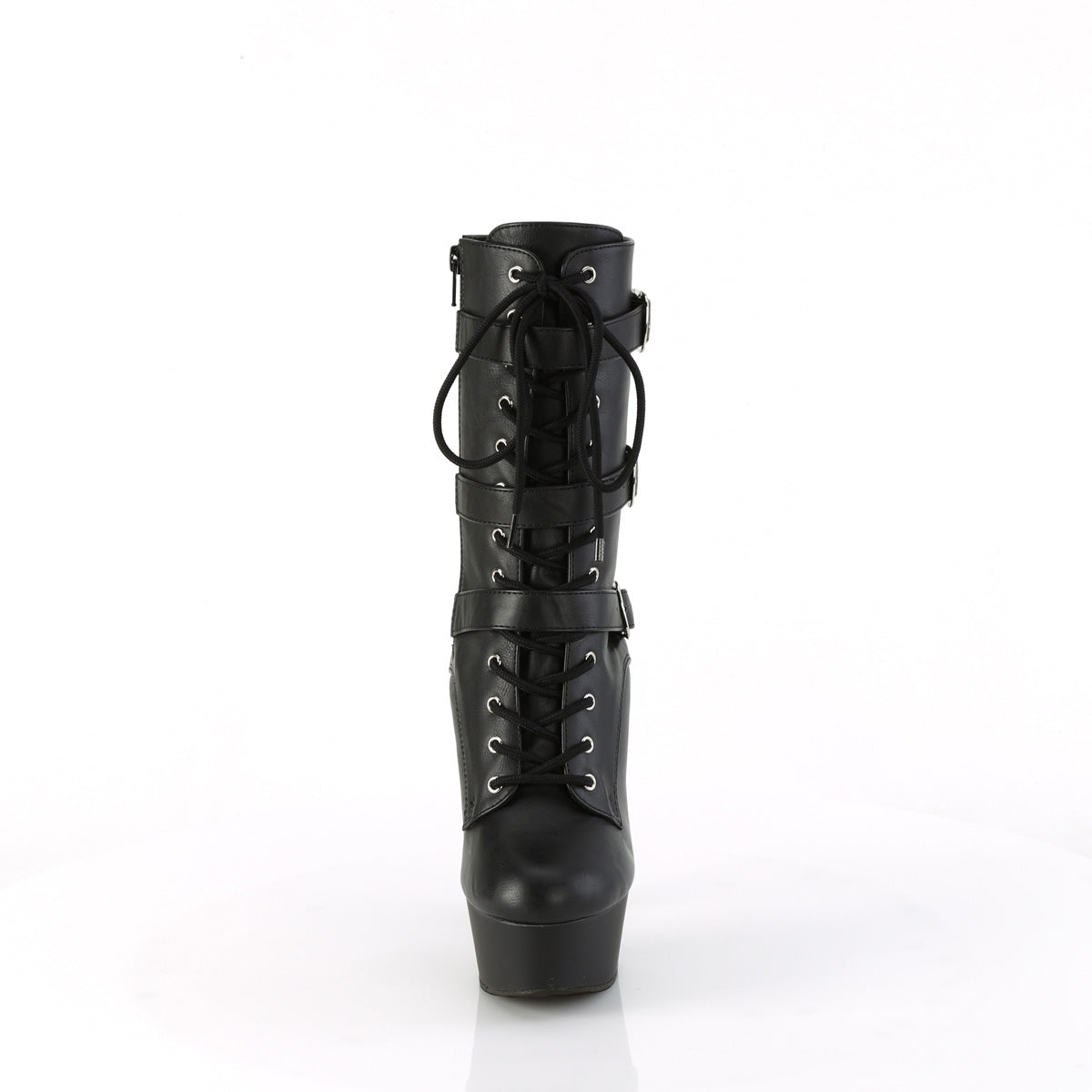 【PLEASER】DELIGHT-1043 シューズ Blk Faux Leather/Blk Matte【取寄】