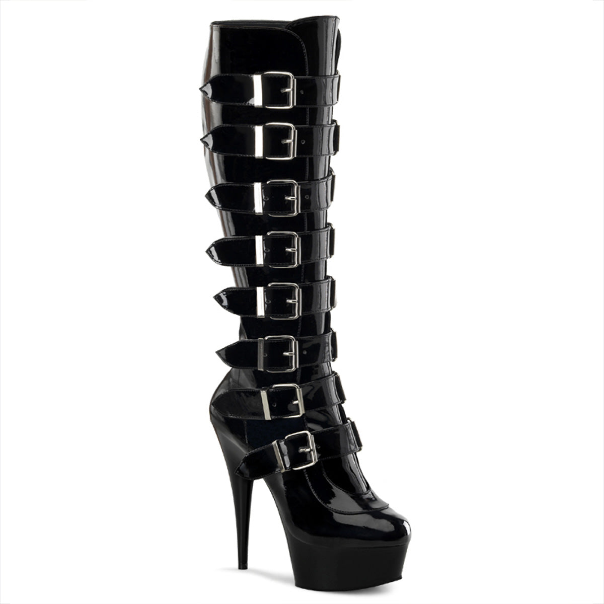 【PLEASER】DELIGHT-2049 シューズ Blk Pat/Blk【取寄】