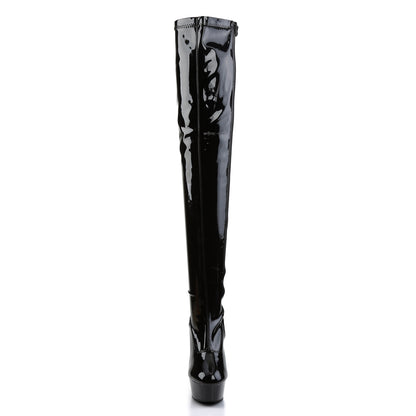 【PLEASER】DELIGHT-3000 シューズ Blk Str Pat/Blk【取寄】