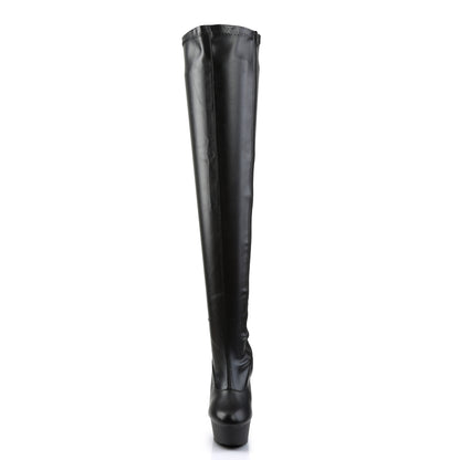 【PLEASER】DELIGHT-3000 シューズ Blk Str Faux Leather/Blk Matte【取寄】