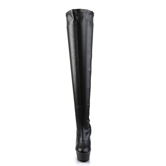 【PLEASER】DELIGHT-3000 プラットフォームシューズ Blk Str Faux Leather/Blk Matte【取寄】