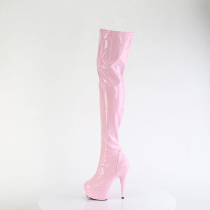 【PLEASER】DELIGHT-3000HWR シューズ B. Pink Hologram Pat/M【取寄】