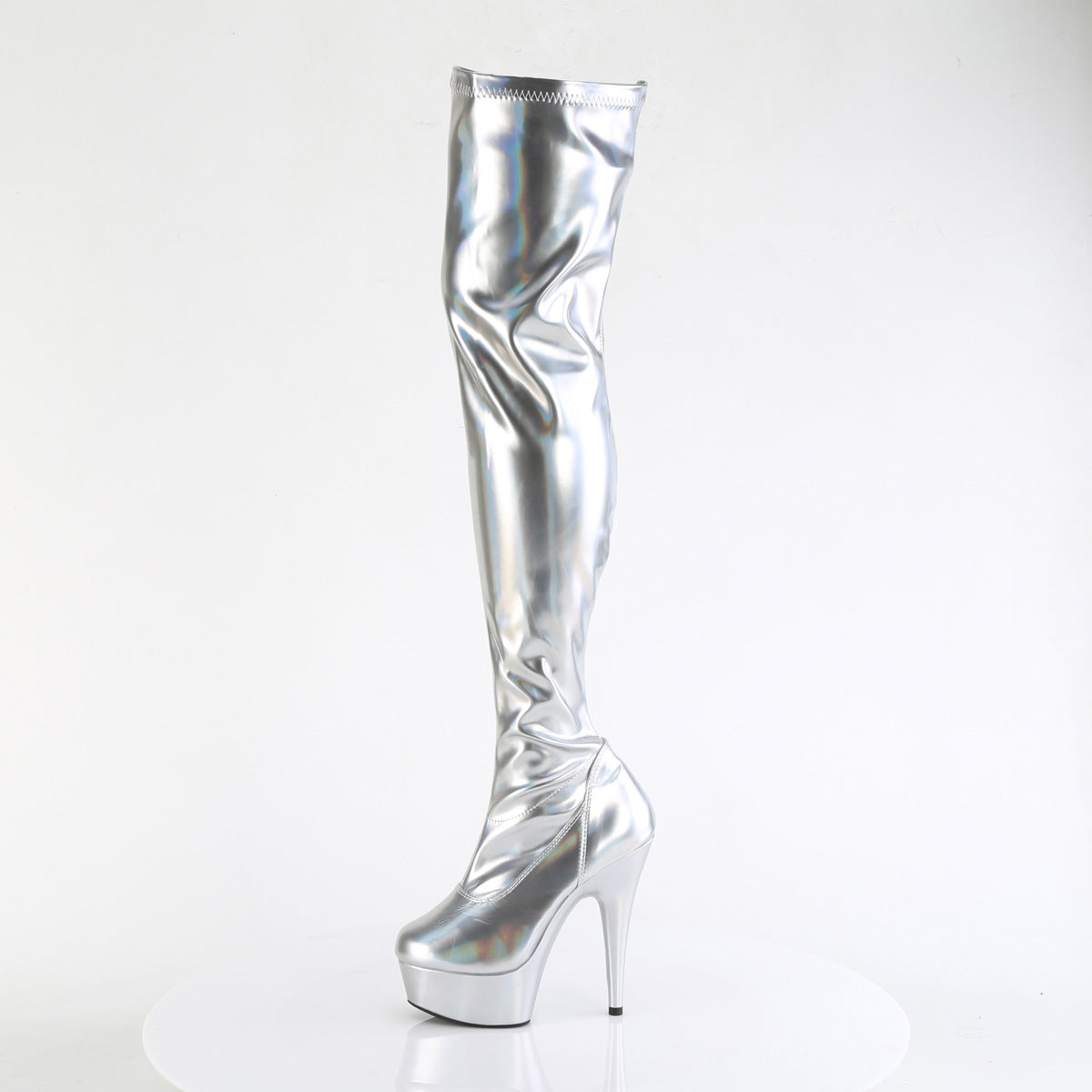 【PLEASER】DELIGHT-3000HWR プラットフォームシューズ Slv Hologram Pu/M【取寄】