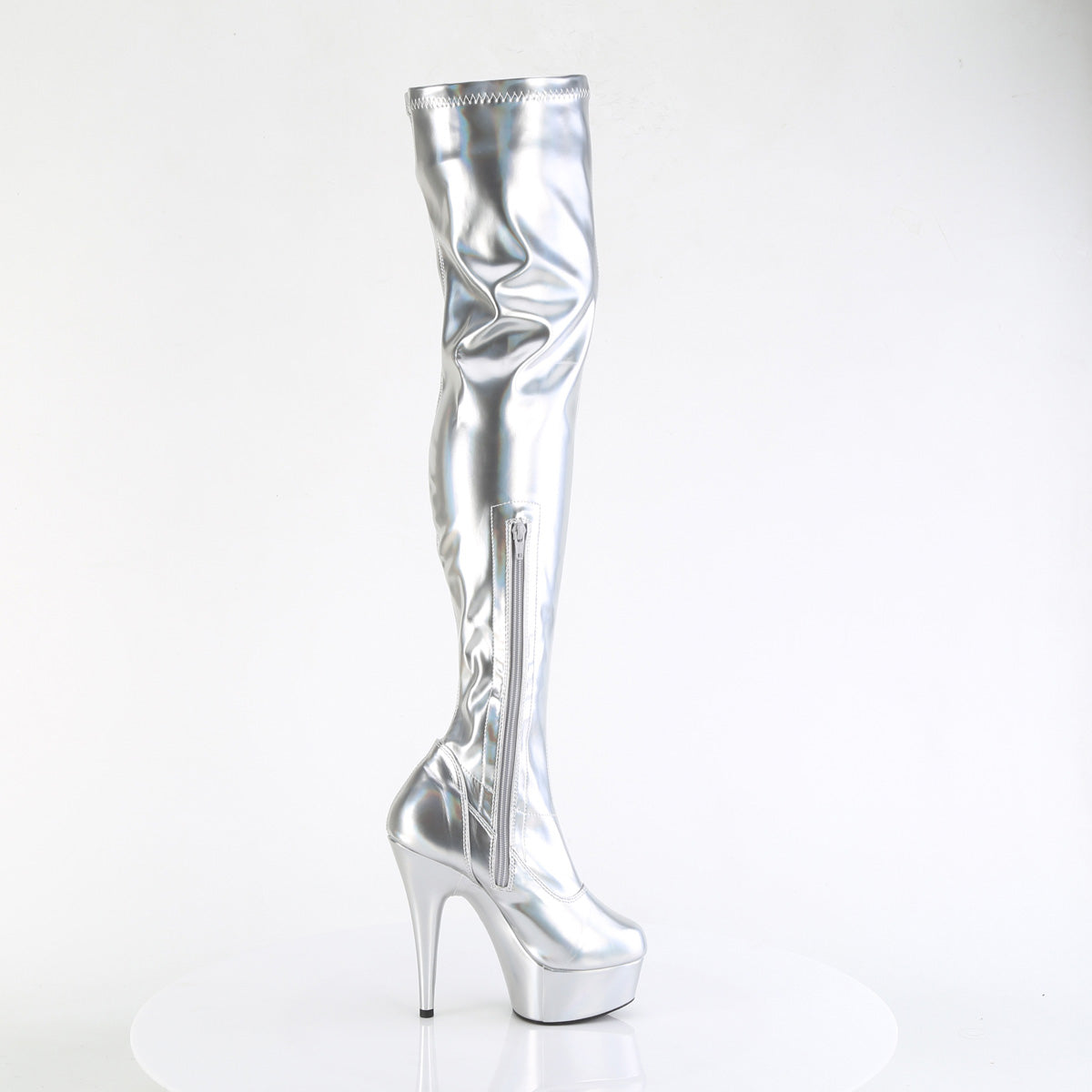 【PLEASER】DELIGHT-3000HWR シューズ Slv Hologram Pu/M【取寄】